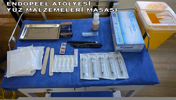 bir atölye içinde endopeel malzemeleri